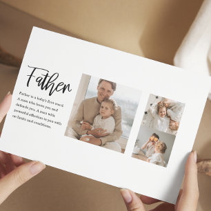 Modern Collage Photo With Father Best Quote Gift Postcard