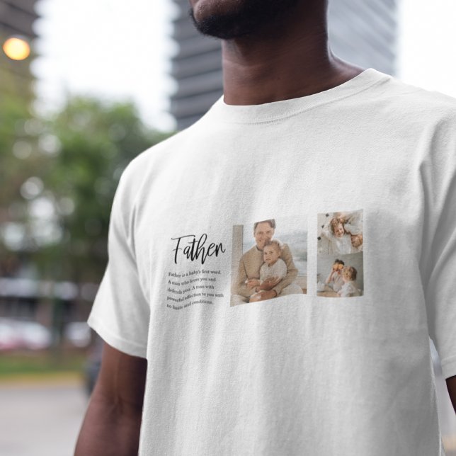 Modern Collage Photo With Father Best Quote Gift T-Shirt (Creator Uploaded)