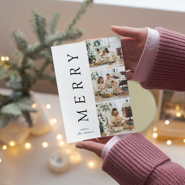 Modern Collage Three Family Photo | Merry  (Creator Uploaded)