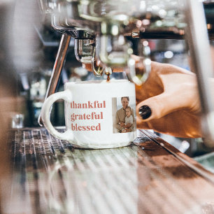 Modern Collage Three Photo Happy Thanksgiving Espresso Cup