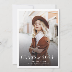 Modern College Grad Photo Graduation Announcement