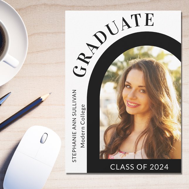 Modern College Graduation Photo Announcement (Creator Uploaded)