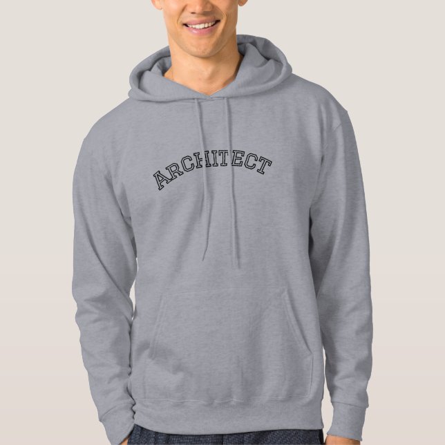 Modern College Typography Architect Men’s Hoodie (Front)