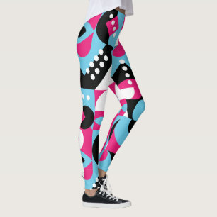 Modern Color Burst Geometric Abstract Masterpiece Leggings