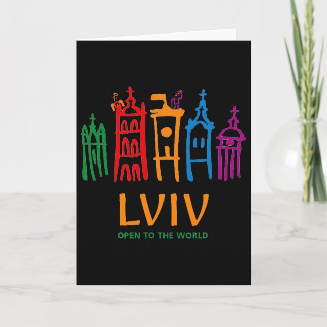 Modern Color Logo Of Lviv  Card (Front)