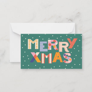 MODERN COLOR POP MERRY XMAS CARD