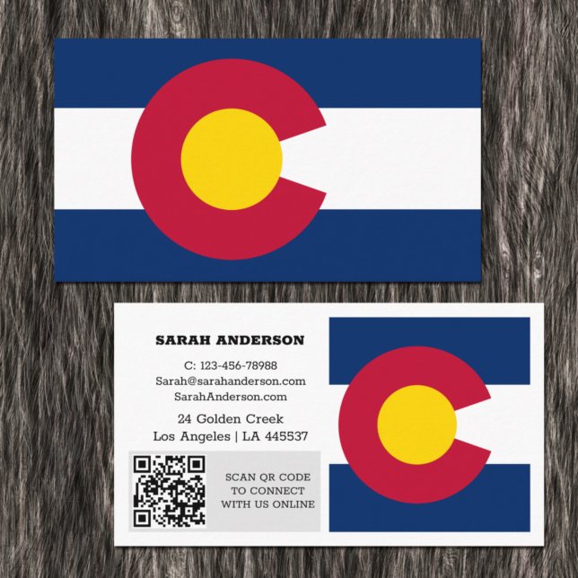 Modern Colorado Business Card, Colorado Flag / USA Card (Creator Uploaded)