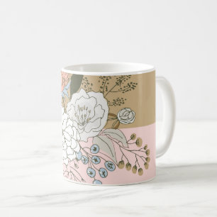 Modern Colorblock Bouquet Coffee Mug