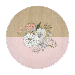 Modern Colorblock Bouquet Cutting Board