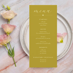 Modern Colorblock Wedding Menu   Dark Yellow