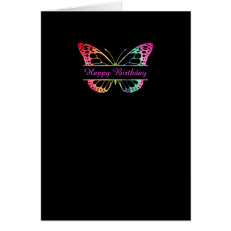 Modern Colored Butterfly Greeting Card Glitter