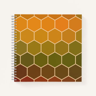 Modern Colorful 3d Cubes or Hexagons pattern Notebook