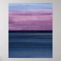 Modern Colorful Abstract Beach Sunset
