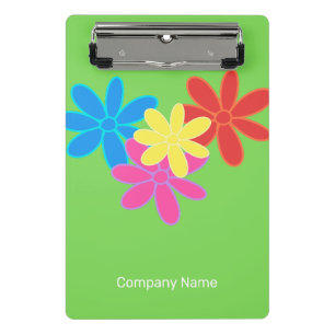 MODERN COLORFUL ABSTRACT FLOWER PATTERN NAME   MINI CLIPBOARD