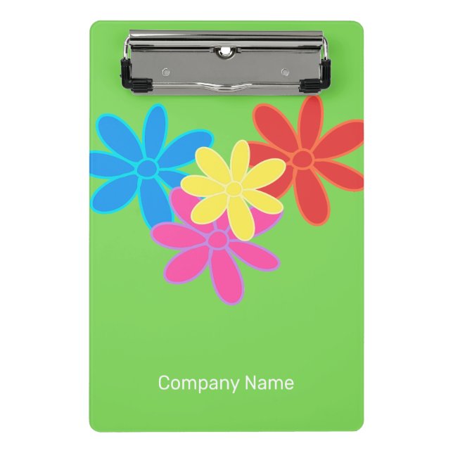 MODERN COLORFUL ABSTRACT FLOWER PATTERN NAME   MINI CLIPBOARD (Front)