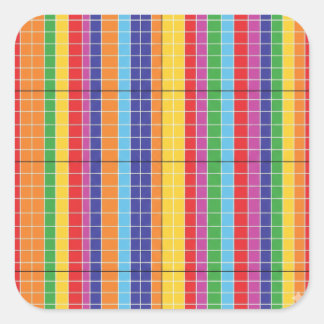 Modern Colorful Abstract Geometric Sticker  Bold R