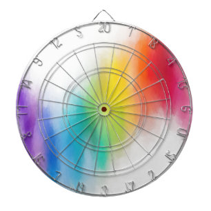 Modern Colorful Abstract Rainbow Colors Dartboard