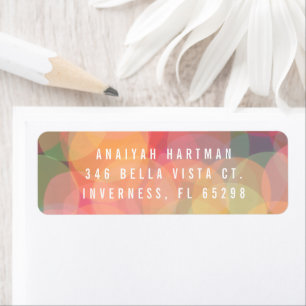 Modern Colorful Bokeh Lights Return Address