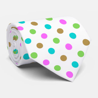 Modern Colorful Chic Polka Dots Tie