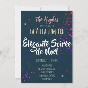 Modern Colorful Christmas Holiday Party Card Famil