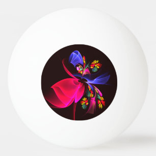 Modern Colorful Floral Abstract Art Pattern #06 Ping Pong Ball
