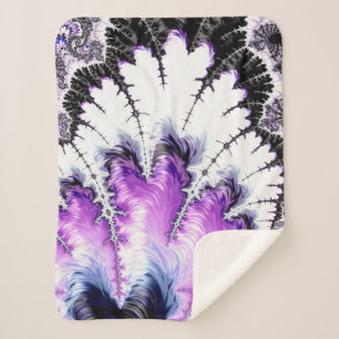 Modern Colorful Gradient Fractal Art Sherpa Blanket