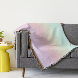 Modern colorful gradient Watercolor Rainbow Throw Blanket