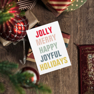 Modern Colorful Happy Holidays