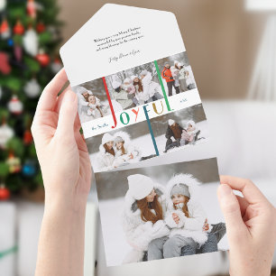 Modern Colorful Joyful Typography 5-Photo All In One Invitation