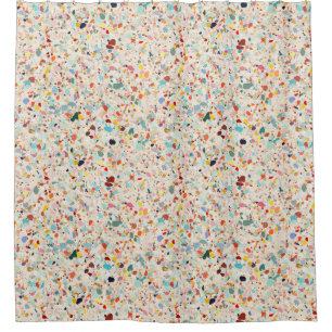 Modern Colorful Pastel Terrazzo Pattern Shower Curtain