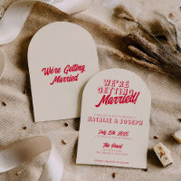 Modern Colorful Retro Funky Bold Arched Wedding