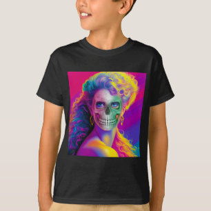MODERN COLORFUL SKULL FACE HALLOWEEN STYLE T-Shirt