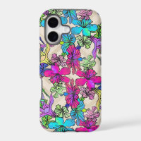 Modern Colorful Tropical Botanical Pattern