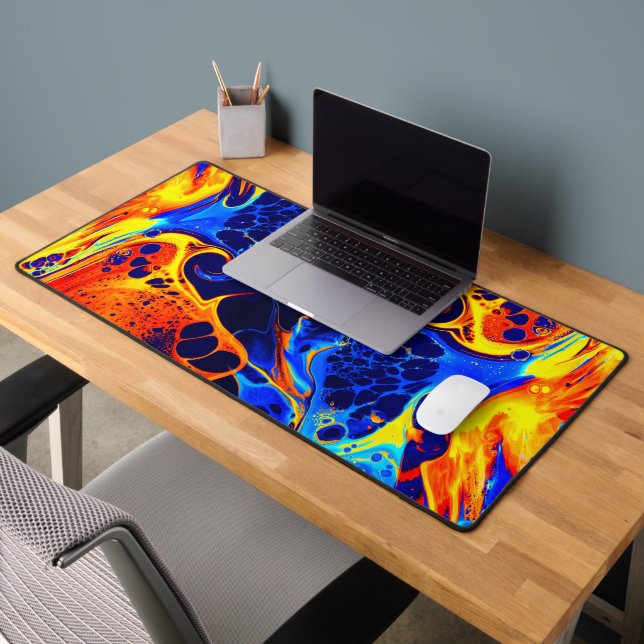 MODERN COLORFUL WAVY ABSTRACT STYLE DESK MAT (Office 2)