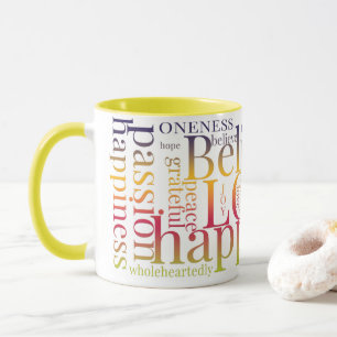 Modern Colorful Word Cloud Text Designs Mug