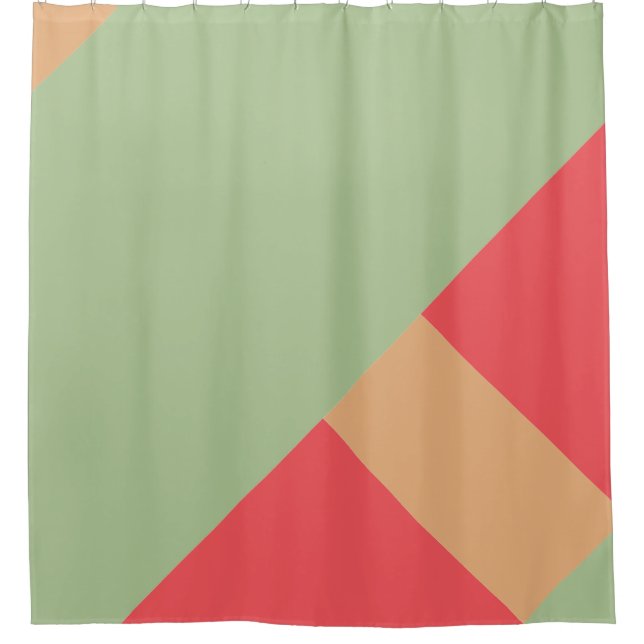 Modern Colour Block 1 Shower Curtain (Front)