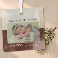 Modern Colour Block Custom Baby Baptism Photo