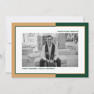 Modern Colour Block Graduation Announcement