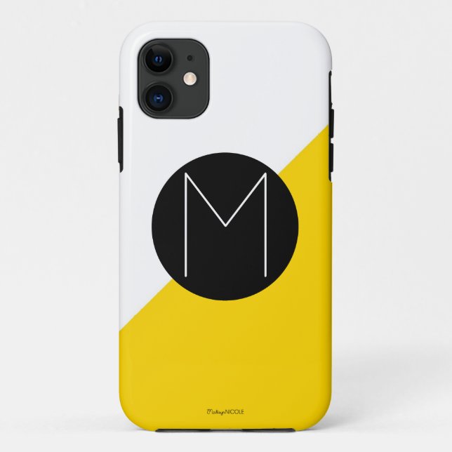 Modern Colour Block Monogram Iphone 5/5 Case (Back)