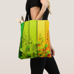 Modern Colour Block Nature Tote Bag