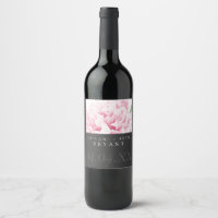 Modern Colour Block Painted Pink Peony Floral