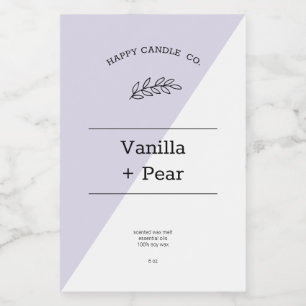 Modern Colour Block Scented Wax Melt Product Label
