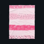 modern colour block stripes white pink brushstroke fleece blanket<br><div class="desc">Elegant and girly hand drawn stripes with white and pink colour block,  black and white confetti dots.</div>