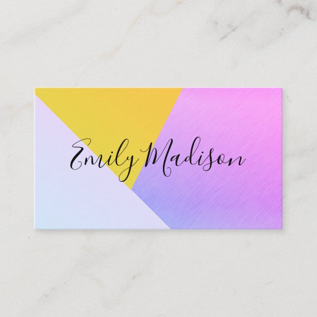 Modern / Colour Block / Vibrant Business Card (Front)