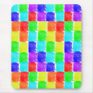 Modern Colour Blocks Abstract Pattern Mouse Pad