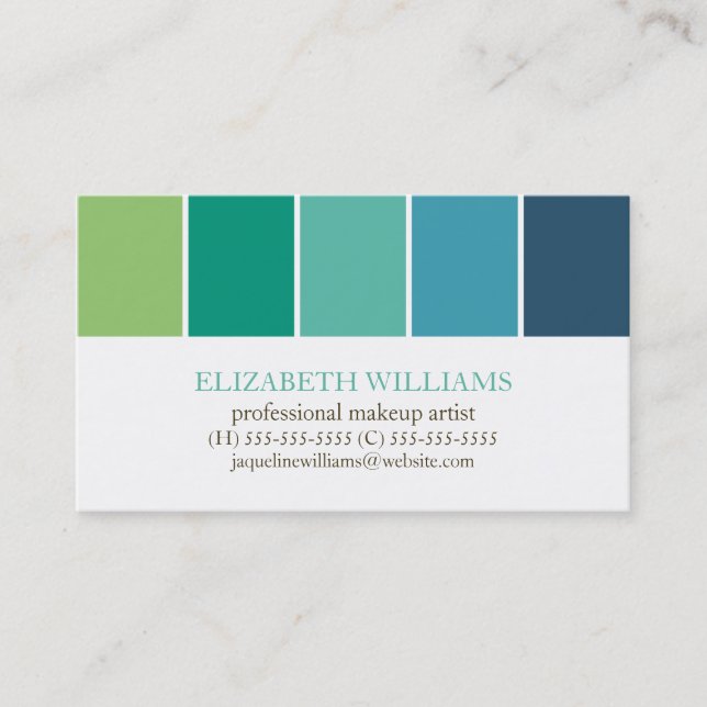 Modern Colour Blocks Business Card (Front)
