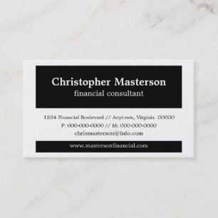 Modern Colour Blocks Business Card, Black and Card