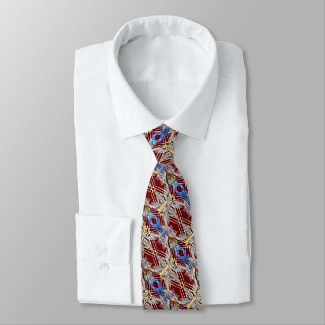 Modern Colour Neck Tie - Your Background Colour (Tied)