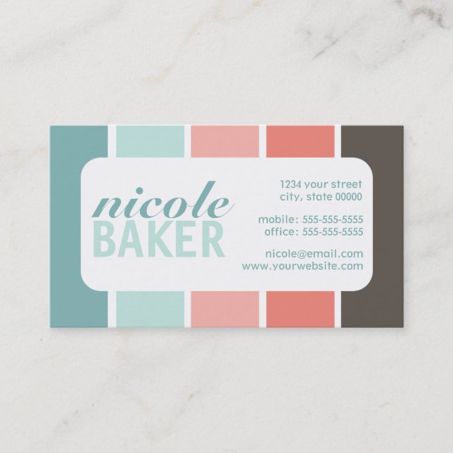 Modern Colour Palette Business Cards (Front)