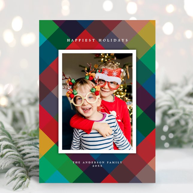 Modern Colour Theory Holiday Photo Card (Creator Uploaded)